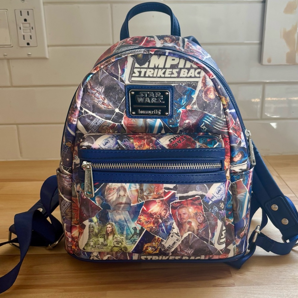 Loungefly Star Wars Backpack - Blue and Multi-Color